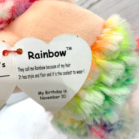 Ty Beanie Boos Rainbow the colorful Poodle - Picture 6 of 12